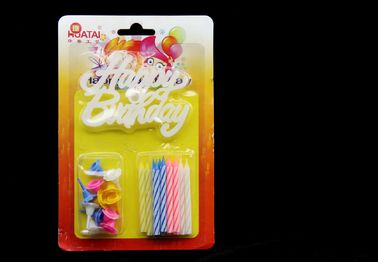 Candele a spirale di compleanno con il supporto di plastica del fiore
