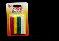 Christmas Party 12pcs Silver Glitter Birthday Candles No dripping