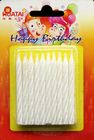 Paraffin Wax White 20pcs Glitter Birthday Candles for Christmas Gift