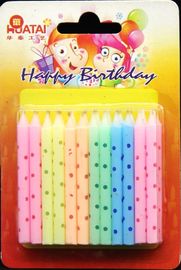 Punto variopinto di Litte di colore di Macaron stampato candele di compleanno