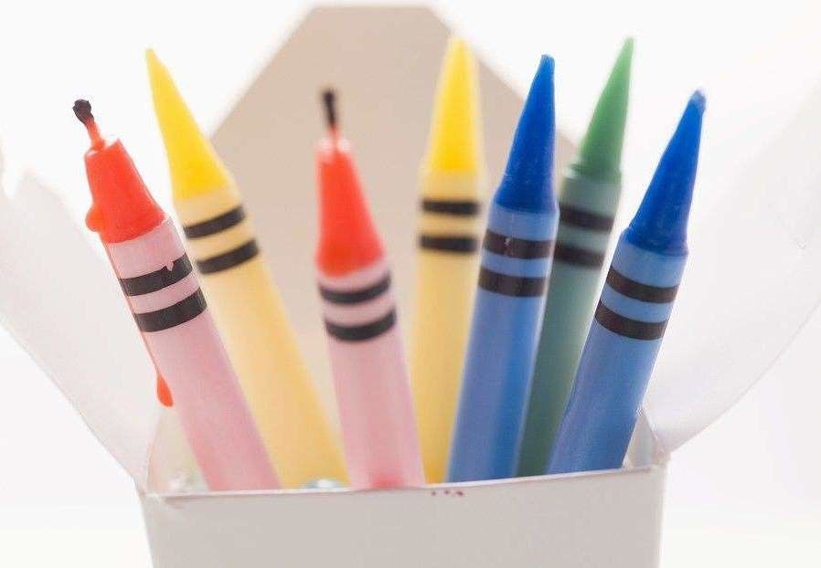 Crayon Shape Unusual Birthday Cake Candles For Child Gift Biodegradable