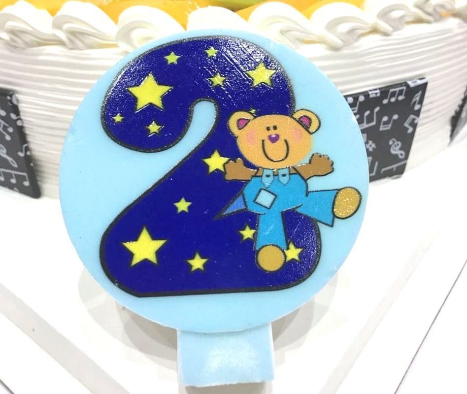 Candele stampabili di compleanno di numero sveglio di forma rotonda per la decorazione del dolce non fumatori